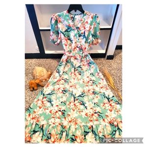 Maxi Dress with Detachable Belt